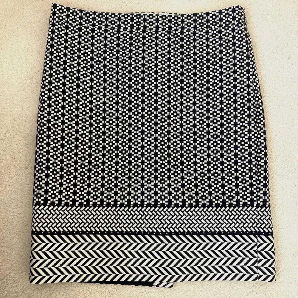 JCrew Geometric Pencil Skirt